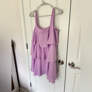 Pink Lily Lavender Layered Mini Dress